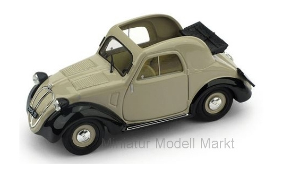 Brumm R021-02 Fiat 500A 1.Serie, dunkelbeige/schwarz, 1936 1:43