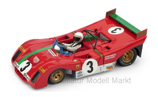 Brumm R261B-CHS Ferrari 312PB, RHD, No.3, Targa Florio, S.Munari, 1972 1:43