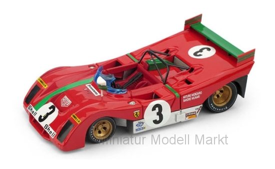 Brumm R261B Ferrari 312PB, RHD, No.3, Targa Florio, A.Merzario/S.Munari, 1972 1:43