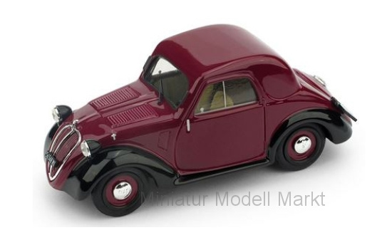 Brumm R022-02 Fiat 500A 1.Serie, dunkelrot/schwarz, 1936 1:43