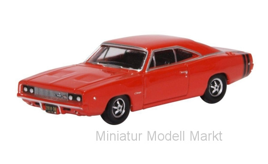 Oxford 87DC68001 Dodge Charger, rot, 1968 1:87