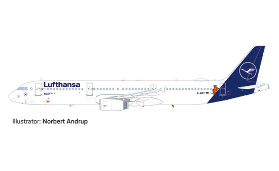 Herpa 533621 Lufthansa Airbus A321 