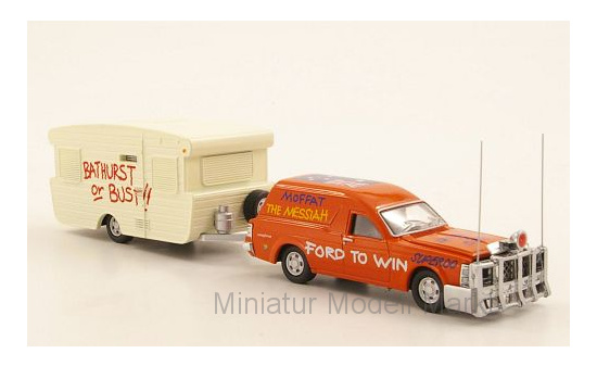 Road Ragers 02 Ford Falcon XW Panel Van, orange, RHD, mit Viscount Alumvan, 1969 1:64