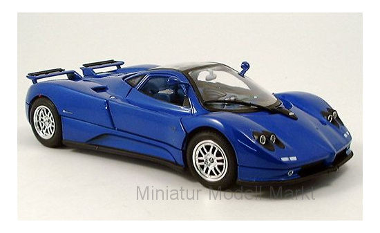 Motormax 73147MET-BLUE Pagani Zonda C12, metallic-blau, 2004 1:18