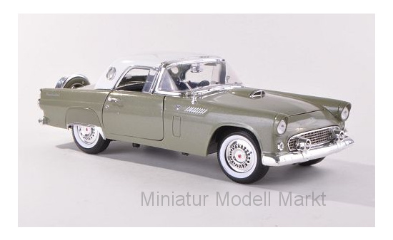 Motormax 73176MET-GREEN Ford Thunderbird Hardtop, metallic-grün/weiss, 1956 1:18