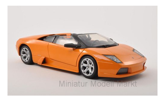 Motormax 73169MET-ORANGE Lamborghini Murcielago Roadster, metallic-orange 1:18