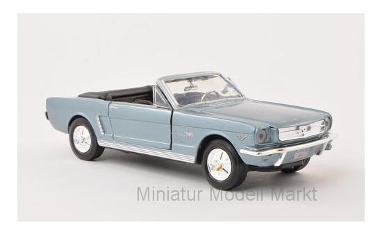 Motormax 73212MET-BLUE Ford Mustang Convertible, metallic-hellblau, ohne Vitrine, 1964 1:24