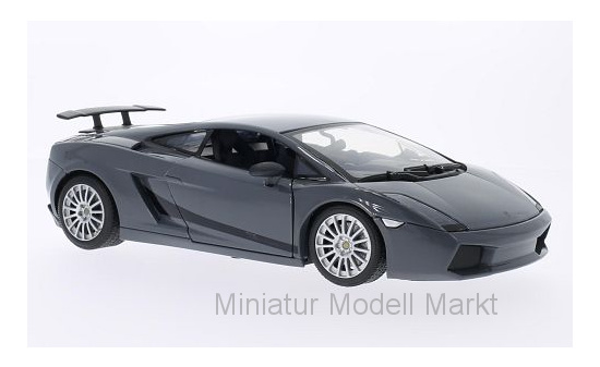 Motormax 73181MET-BLACK Lamborghini Gallardo Superleggera, metallic-schwarz 1:18