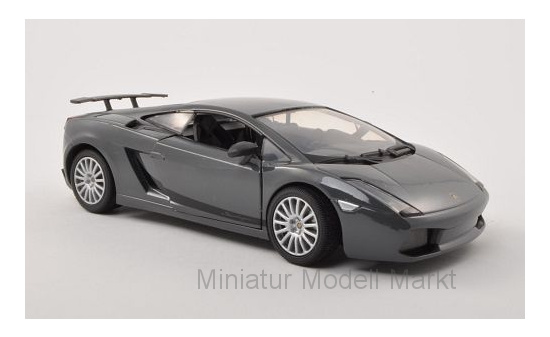 Motormax 73346MET-BLACK Lamborghini Gallardo Superleggera, metallic-schwarz/schwarz 1:24