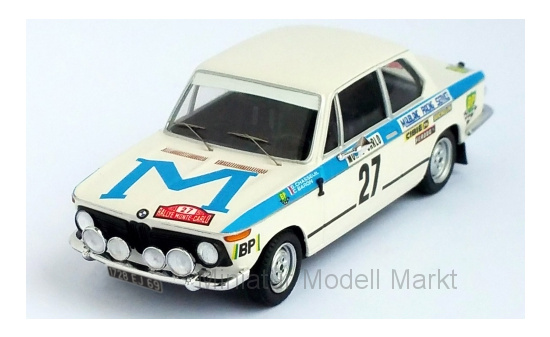 Trofeu RRFR04 BMW 2002 ti, No.27, Rallye WM, Rallye Monte Carlo, G.Chasseuil/C.Baron, 1973 1:43