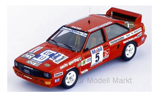 Trofeu RRDE08 Audi quattro, No.5, Schmidtke Rallye-Team, Rallye DM, Drei-Städte-Rallye, O.Schmidtke/S.Kücken, 1986 1:43