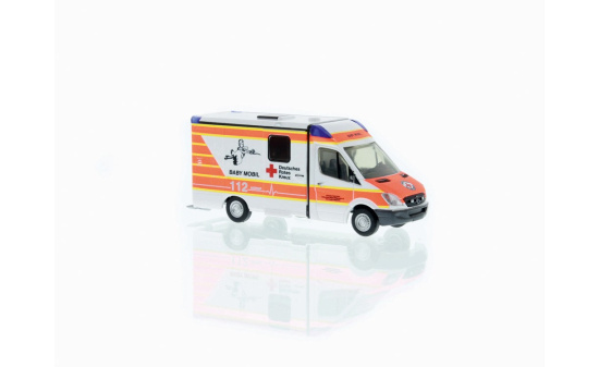 Rietze 61715 System Strobel RTW Baby Mobil DRK Siegen, 1:87 1:87