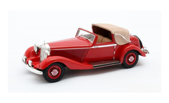 Matrix Scale Models 41302-151 Mercedes-Benz 500K DHC by Corsica red 1935 1:43