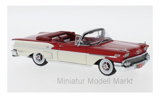Neo 49567 Chevrolet Bel Air Impala Convertible, rot/weiss, 1958 1:43