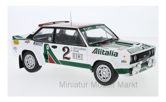 IXO 18RMC009 Fiat 131 Abarth, No.2,  Alitalia, Rallye WM, Rally Monte Carlo , W.Röhrl/C.Geistdörfer, 1978 1:18