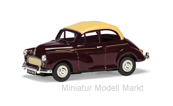 Vanguards VA07105 Morris Minor 1000 Convertible, dunkelrot/beige, RHD 1:43