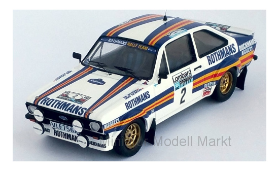 Trofeu RRUK15 Ford Escort MK II RS, No.2, Rothmans Rally Team, Rothmans, Rallye WM, RAC Rallye, A.Vatanen/D.Richards, 1981 1:43