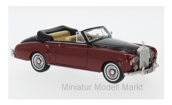 Neo 47340 Rolls Royce Silver Cloud III Convertible, dunkelrot/schwarz, RHD, 1964 1:43