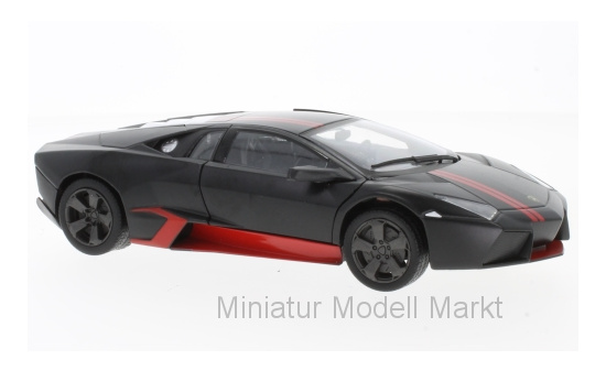 Motormax 79509MAT-BLACK Lamborghini Reventon, matt-schwarz/rot 1:24