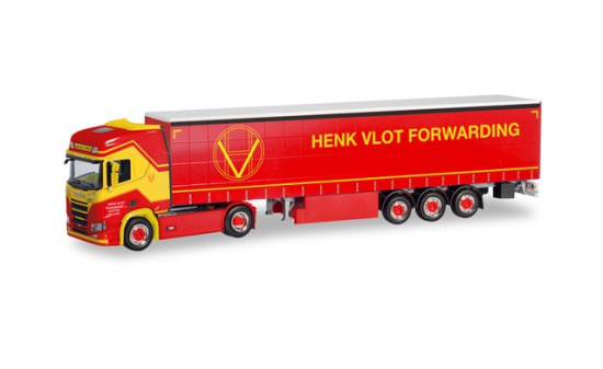 Herpa 310987 Scania CS 20 HD Gardinenplanen-Sattelzug 