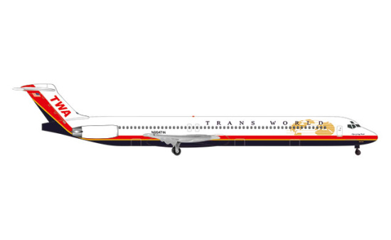 Herpa 533737 TWA - Trans World Airlines McDonnell Douglas MD-83 