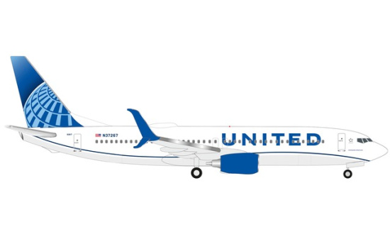 Herpa 533744 United Airlines Boeing 737-800 -new 2019 colors- - Vorbestellung 1:500