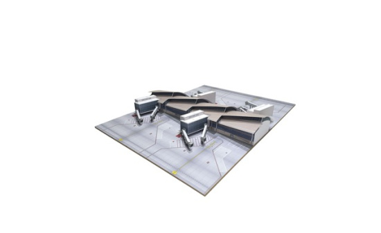 Herpa 533881 Midsection Los Angeles - Tom Bradley International Terminal 1:500