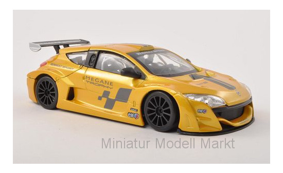 Bburago 18-22115YELLOW Renault Megane Trophy, metallic-gelb/Dekor 1:24