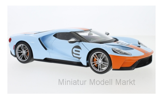 Maisto 538134-2 Ford GT, hellblau/orange, 2017 1:18