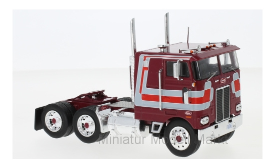 IXO TR024 Peterbilt 352 Pacemaker, dunkelrot/Dekor, Pacemaker, 1979 1:43