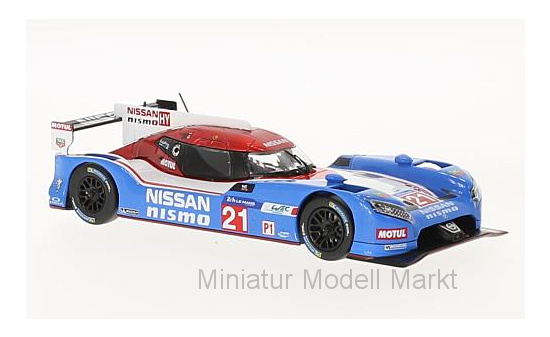 Premium X D544J Nissan GT-R LM Nismo, blau, No.21, Nissan Motorsport, 24h Le Mans, T.Matsuda/L.Ordonez/M.Schulschizki, 2015 1:43
