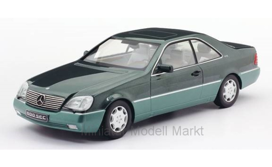 KK-Scale 180343 Mercedes 600 SEC (C140), metallic-dunkelgrün, 1992 1:18