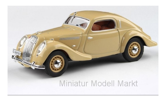 Abrex 143ABH-903YJ Skoda Popular Sport Monte Carlo, dunkelbeige, RHD, 1937 1:43