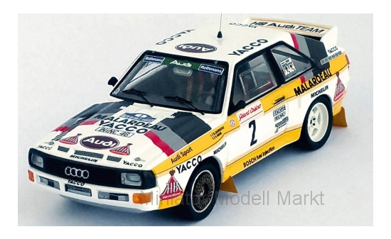 Trofeu RRFR08 Audi Sport quattro, No.2, HB Audi Team, Rallye du Var, B.Darniche/A.Mahe, 1984 1:43