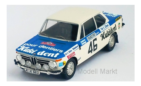 Trofeu RRFR07 BMW 2002 ti, No.46, Kukident, Rally Monte Carlo , R.Hainbach/W.Biebinger, 1973 1:43