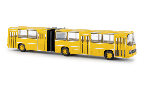 Brekina 59706 Ikarus 280.02 Gelenkbus, dunkelgelb, mit schwarzen Fensterrahmen, TD, 1971 1:87