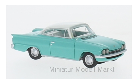 BoS-Models 87645 Ford Consul Capri GT, türkis/weiss, RHD, 1963 1:87
