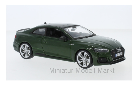 Bburago 18-21090GREEN Audi RS 5, metallic-grün, 2019 1:24