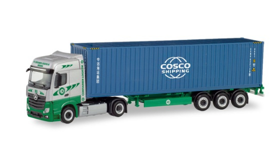 Herpa 311427 Mercedes-Benz Actros Bigspace Container-Sattelzug 