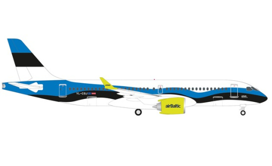 Herpa 533942 airBaltic Airbus A220-300 