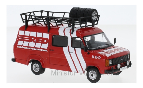 IXO RAC281X Ford Transit MKII, Rally Assistance R-E-D, 1985 1:43