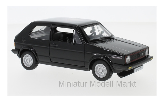 Bburago 18-21089BLACK VW Golf MKI GTI, schwarz, 1979 1:24