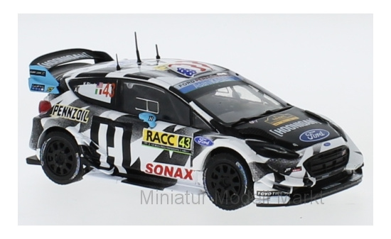 IXO RAM688 Ford Fiesta WRC, No.43, Rallye WM, Rallye Catalunya, K.Block/A.Gelsomino, 2018 1:43