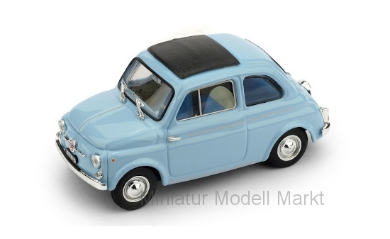 Brumm R405-14 Fiat 500D, hellblau, Faltdach geschlossen, 1962 1:43