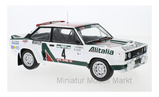 IXO 18RMC028A Fiat 131 Abarth, No.4, Rallye WM, Rallye Portugal, M.Alen/I.Kivimaki, 1978 1:18