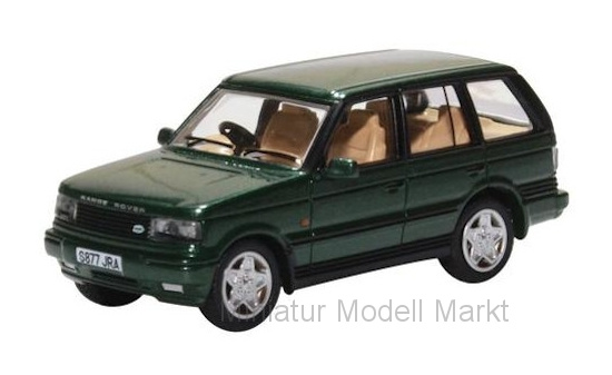 Oxford 76P38003 Land Rover Range Rover (P38), metallic-dunkelgrün, RHD 1:76