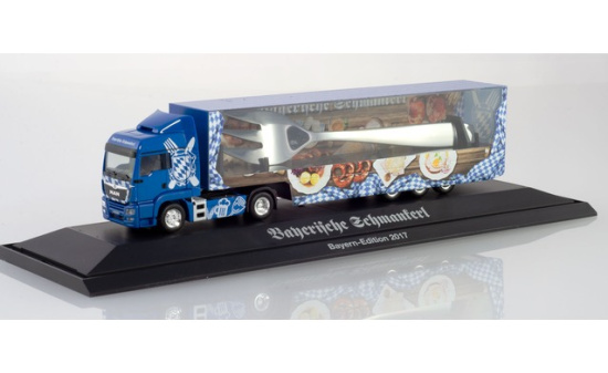 Herpa 930765 MAN TGS LX E6 Koffer-Sattelzug Bayern 2017 (Sondermodel Bayern) 1:87