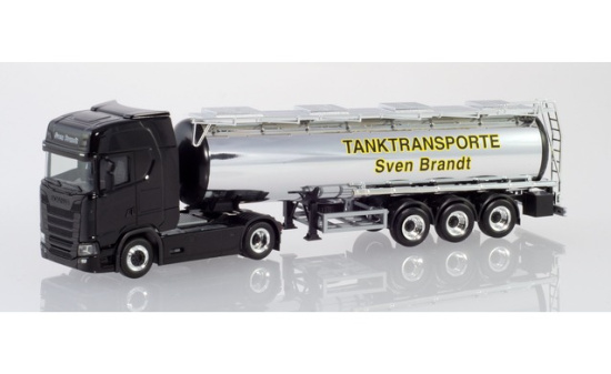 Herpa 932684 Scania CS Hochdach Chromtank-Sattelzug Brandt