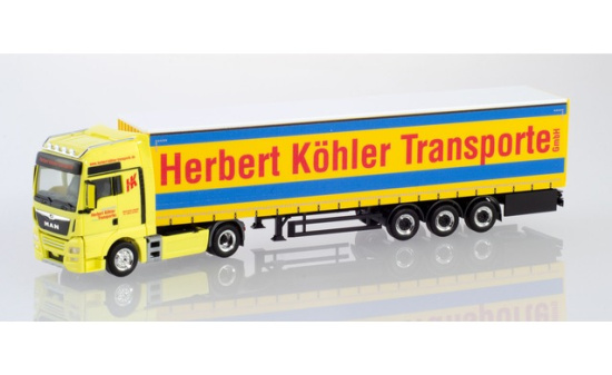 Herpa 938327 MAN TGX XXL Gardinenplanen Sattelzug 