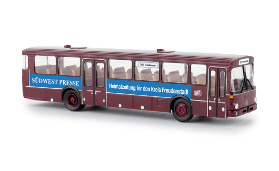 Brekina 50633 Mercedes O 307, dunkelrot, DB - Südwestpresse, 1972 1:87